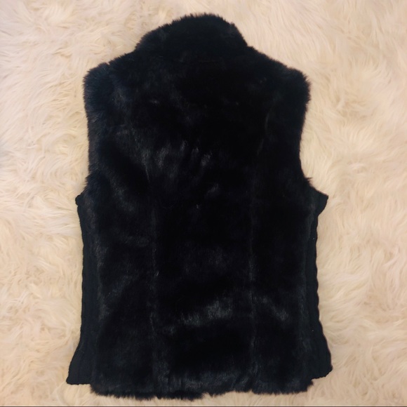 Black Faux Fur Vest - Picture 7 of 8